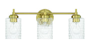 Claire 3 Light 21.13" Vanity in Satin Brass