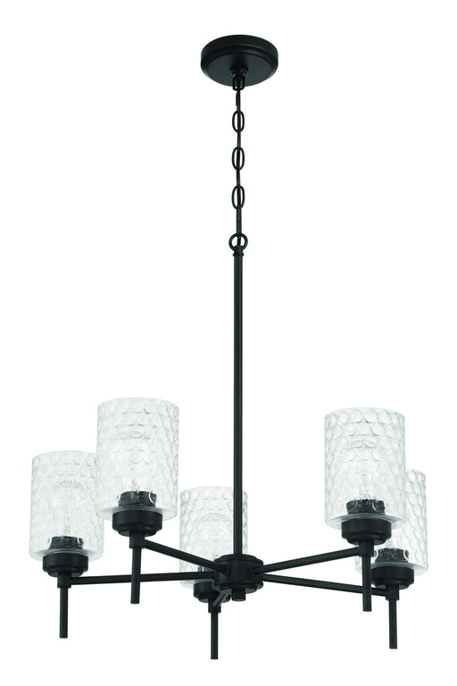 Claire 5 Light 24.25" Chandelier in Flat Black