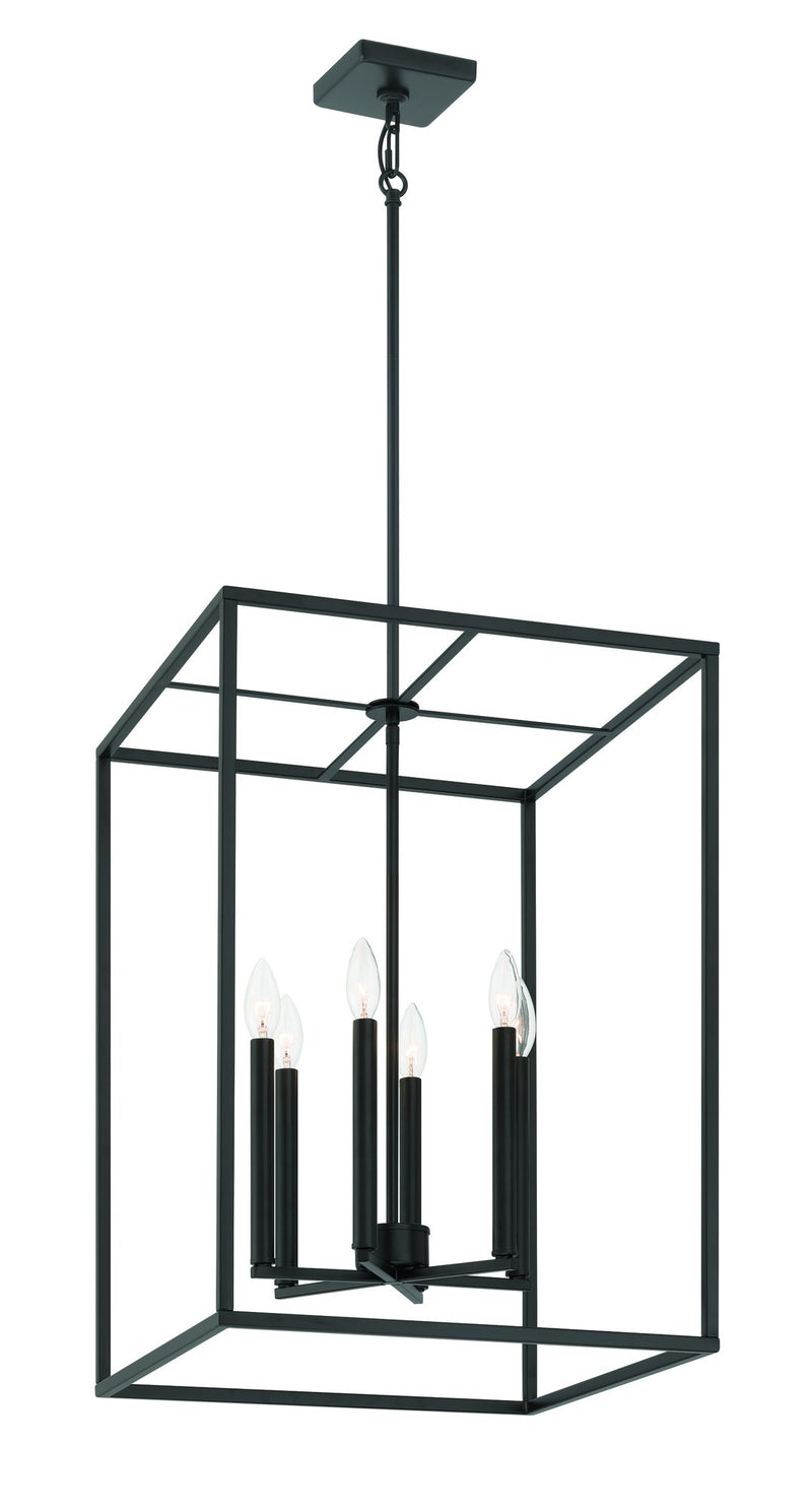 Signature Foyer 6 Light 25" Foyer in Flat Black