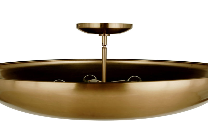 Isabel 5 Light 32" Convertible Semi-Flush in Satin Brass
