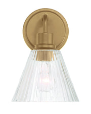 Pleated 1 Light 7.13" Wall Sconce in Premium Bronze