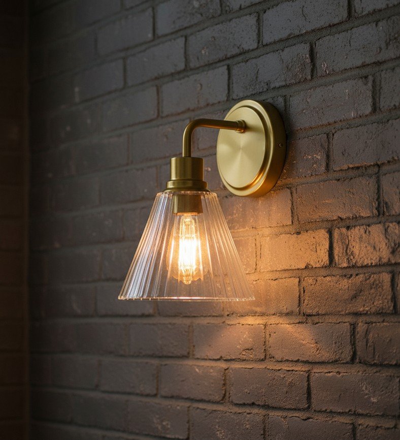 Pleated 1 Light 7.13" Wall Sconce in Premium Bronze