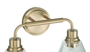 Pleated 2 Light 16.88" Vanity in Premium Bronze