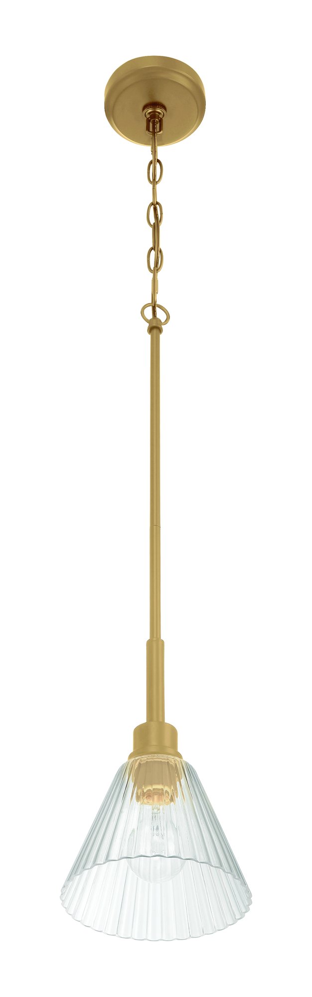 Pleated 1 Light 7.13" Mini Pendant in Premium Bronze