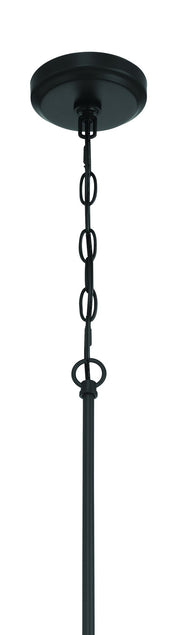 Pleated 1 Light 7.13" Mini Pendant in Flat Black