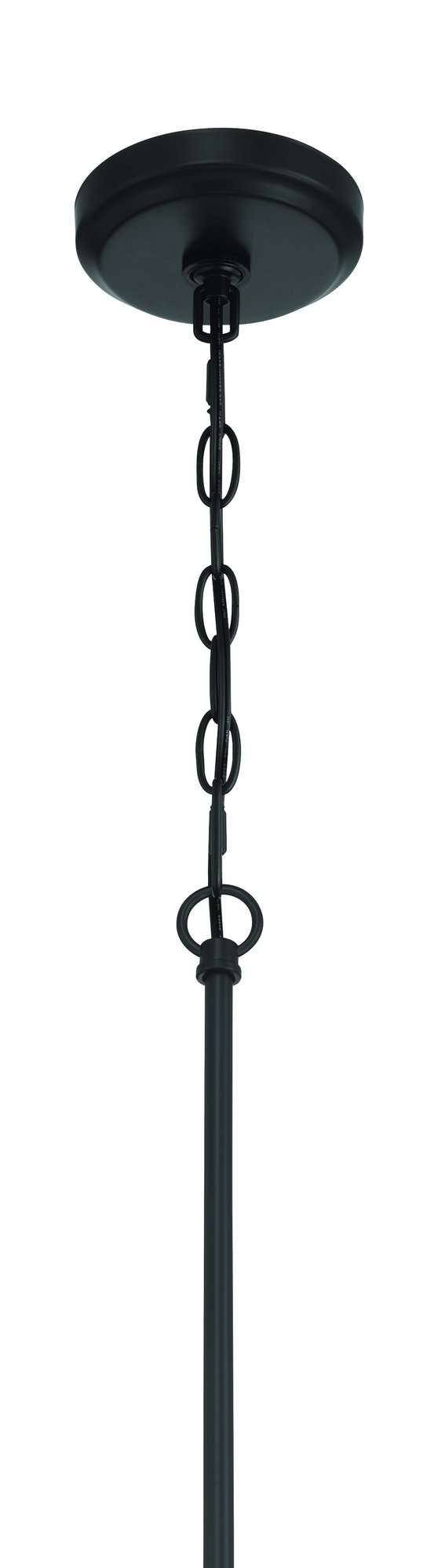 Pleated 1 Light 7.13" Mini Pendant in Flat Black