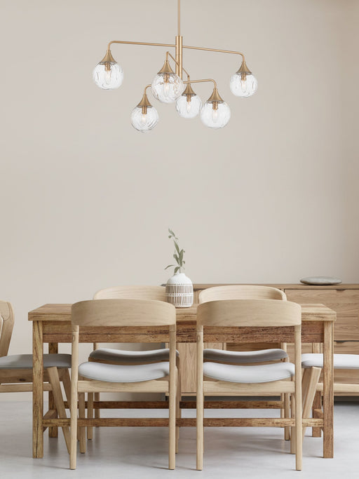 Reflection 6 Light 36" Chandelier in Premium Bronze