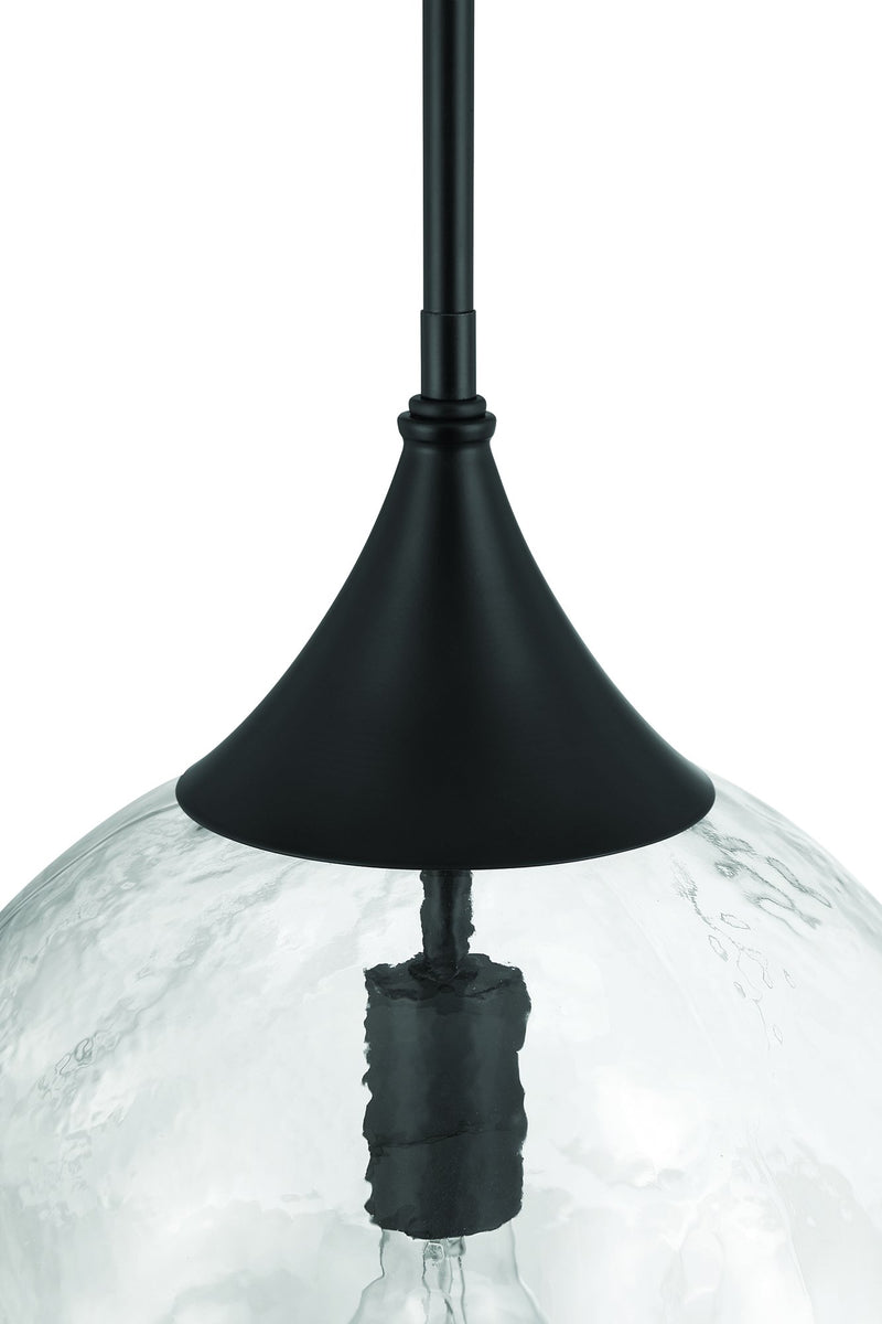 Reflection 1 Light 12" Pendant in Flat Black
