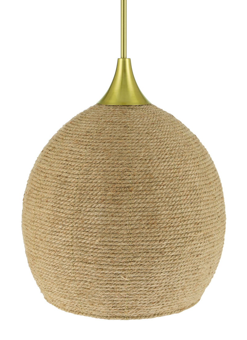 Keira 1 Light 16" Pendant in Satin Brass