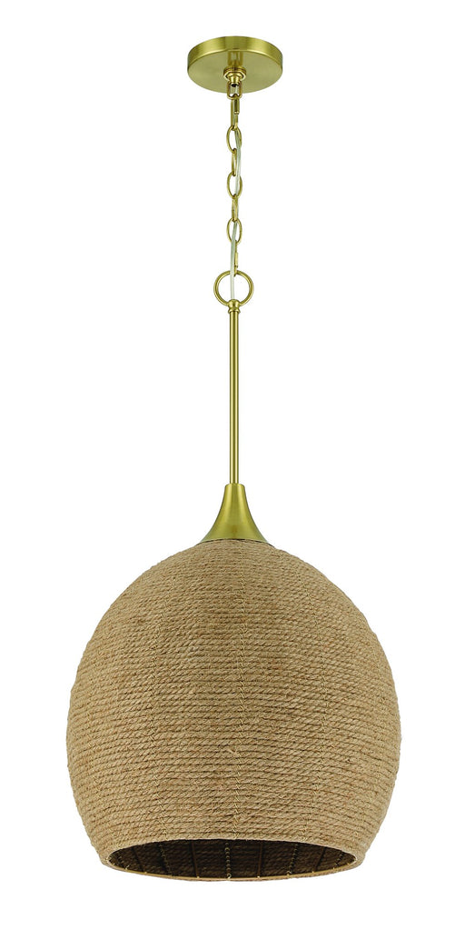 Keira 1 Light 16" Pendant in Satin Brass