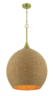 Keira 3 Light 20.88" Pendant in Satin Brass