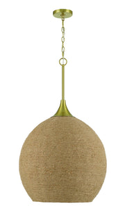 Keira 3 Light 20.88" Pendant in Satin Brass