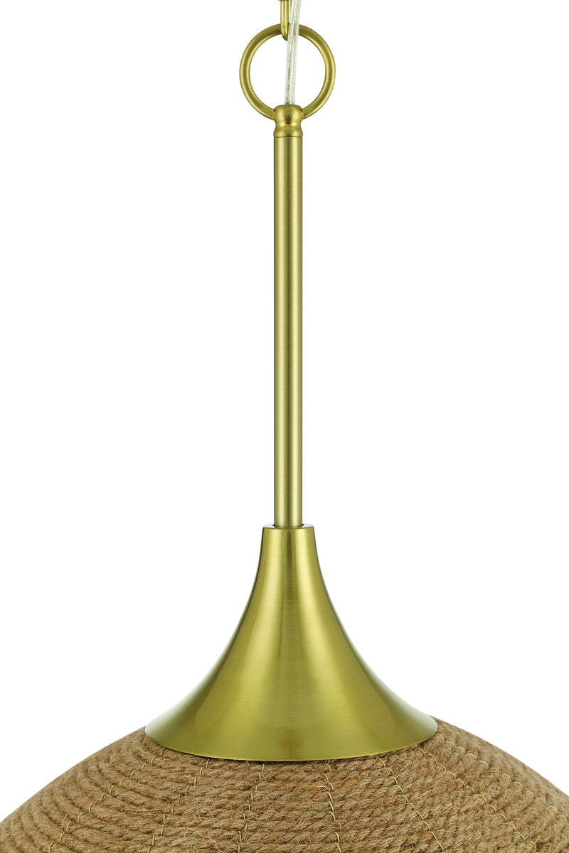 Keira 3 Light 20.88" Pendant in Satin Brass