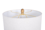 1 Light 14" Concrete/Metal Base Table Lamp in Concrete Brass