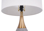 1 Light 14" Concrete/Metal Base Table Lamp in Concrete Brass