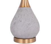 1 Light 14" Concrete/Metal Base Table Lamp in Concrete Brass