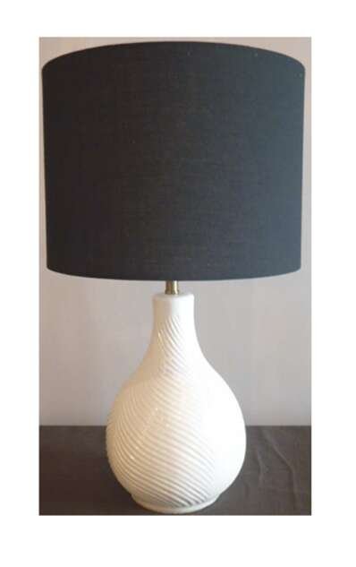1 Light 11.54" Ceramic Base Table Lamp in White