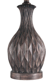 1 Light 15" Resin Base Table Lamp in Brown