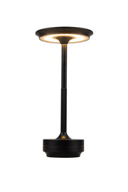 Rikki 1 Light 5.13" LED Rechargeable Lamp in Flat Black