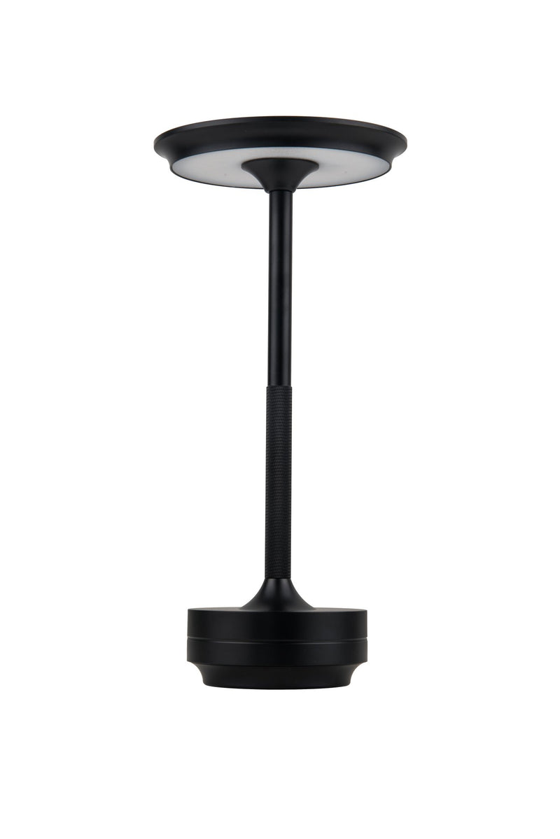 Rikki 1 Light 5.13" LED Rechargeable Lamp in Flat Black