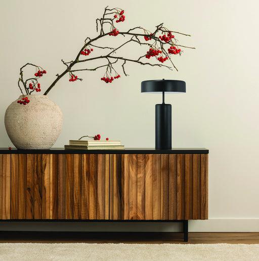 3 Light 14.96" Table Lamp in Flat Black