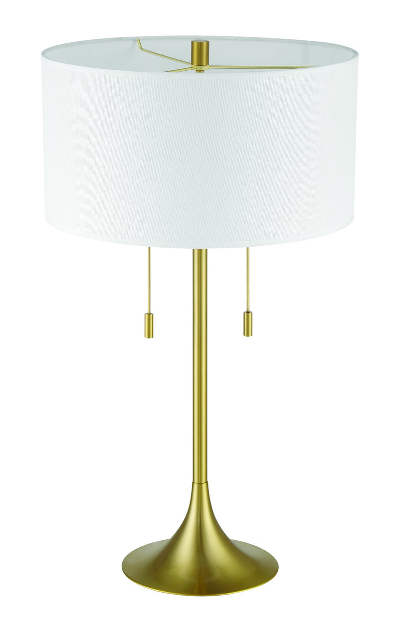 Neely 2 Light 17.01" Table Lamp in Satin Brass