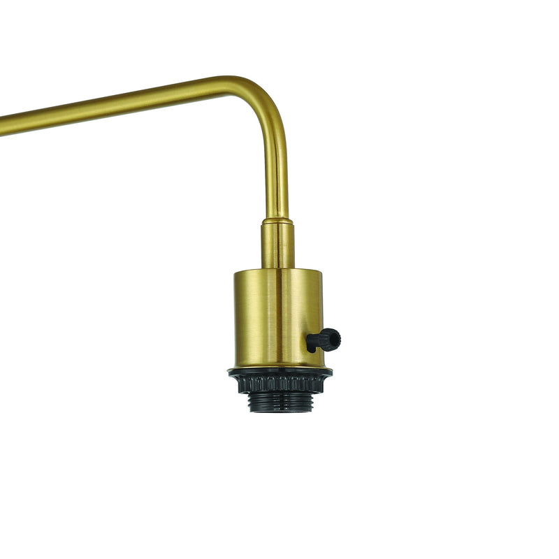 Ingraham 1 Light 21.97" Floor Lamp in Flat Black/Satin Brass