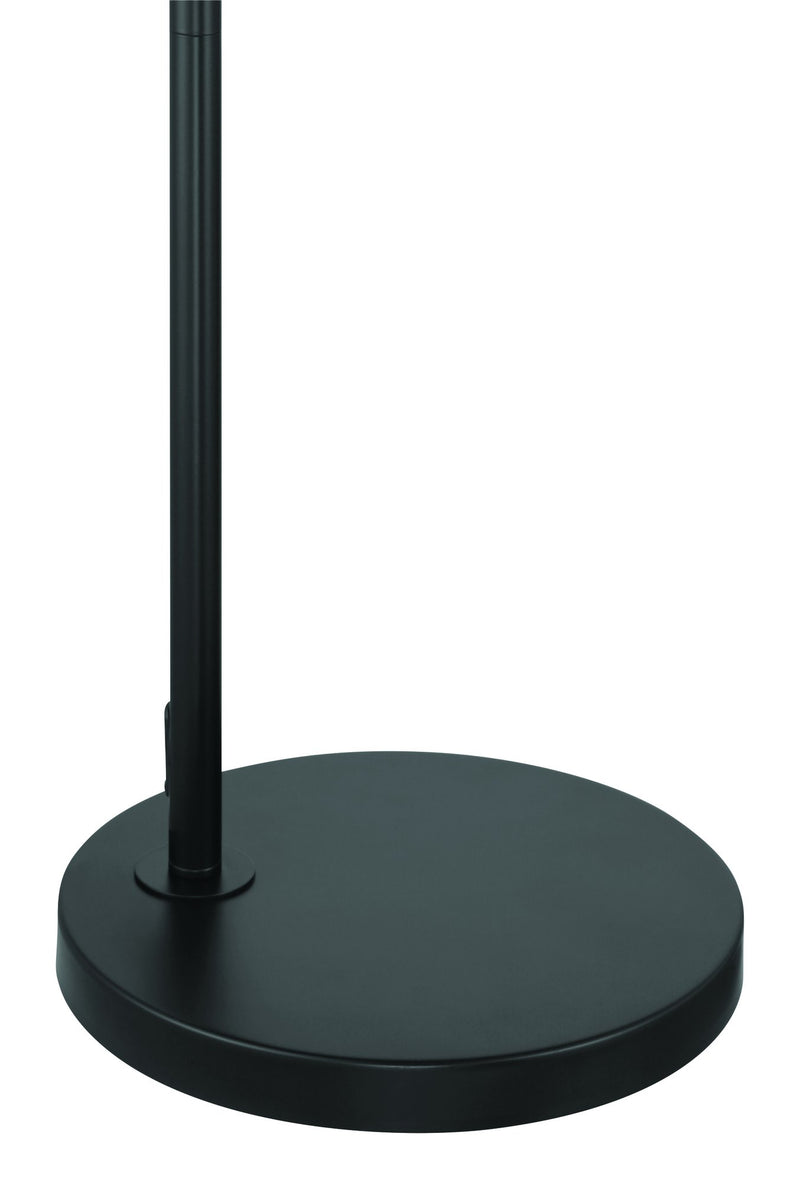Ingraham 1 Light 21.97" Floor Lamp in Flat Black/Satin Brass
