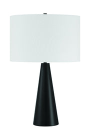 Keefer 1 Light 25.39" Table Lamp in Flat Black