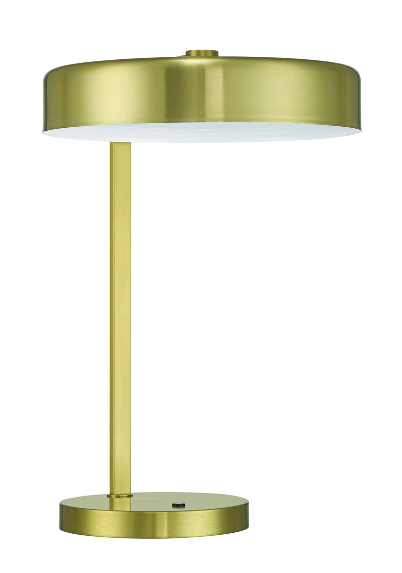 Keeva 1 Light 17.2" Table Lamp in Satin Brass
