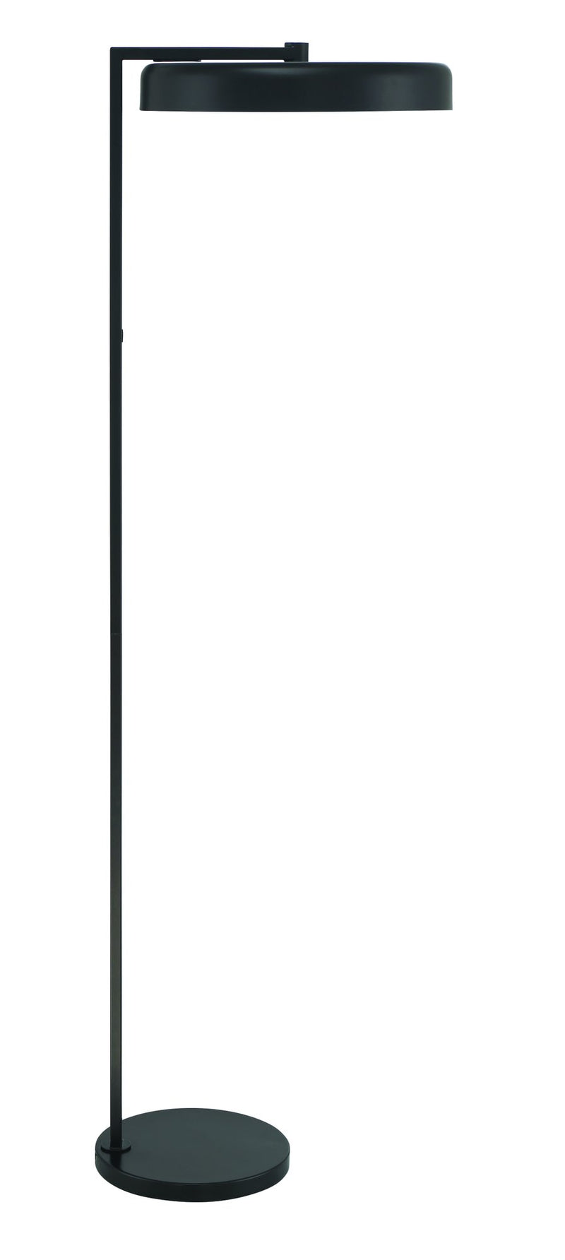 Keeva 1 Light 57.05" Floor Lamp in Flat Black