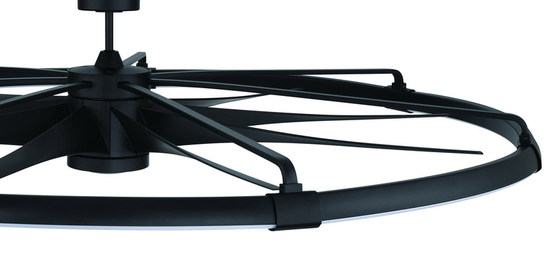 Axel 80" 9-Blade Ceiling Fan in Flat Black