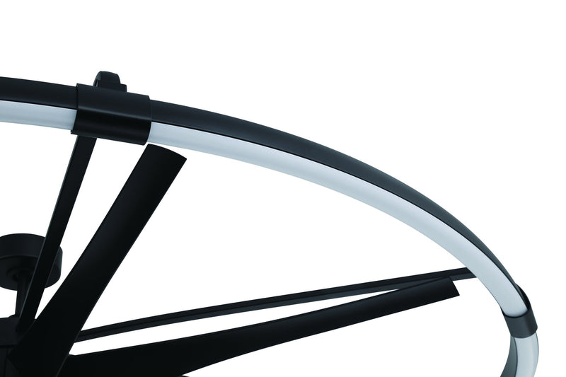 Axel 80" 9-Blade Ceiling Fan in Flat Black