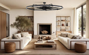 Axel 80" 9-Blade Ceiling Fan in Flat Black