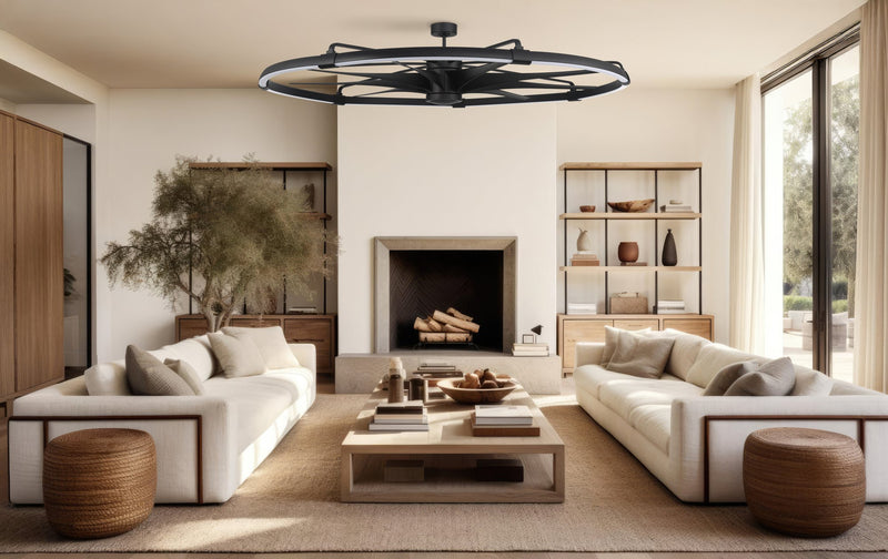 Axel 80" 9-Blade Ceiling Fan in Flat Black