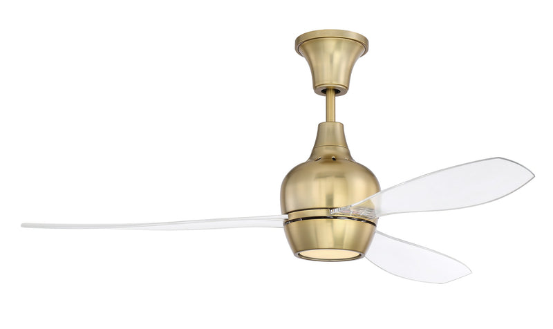 Bordeaux 52" 3-Blade Ceiling Fan in Satin Brass