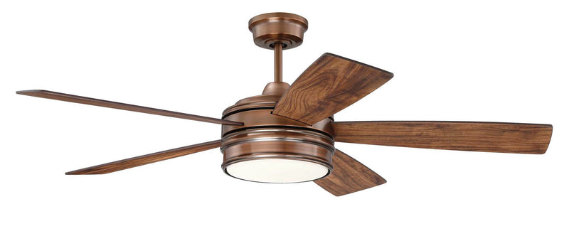 Braxton 52" 5-Blade Ceiling Fan in Brushed Copper