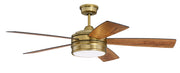 Braxton 52" 5-Blade Ceiling Fan in Satin Brass