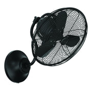 Bellows I 14" 3-Blade Hard-wired Indoor/Outdoor Wall Fan in Flat Black