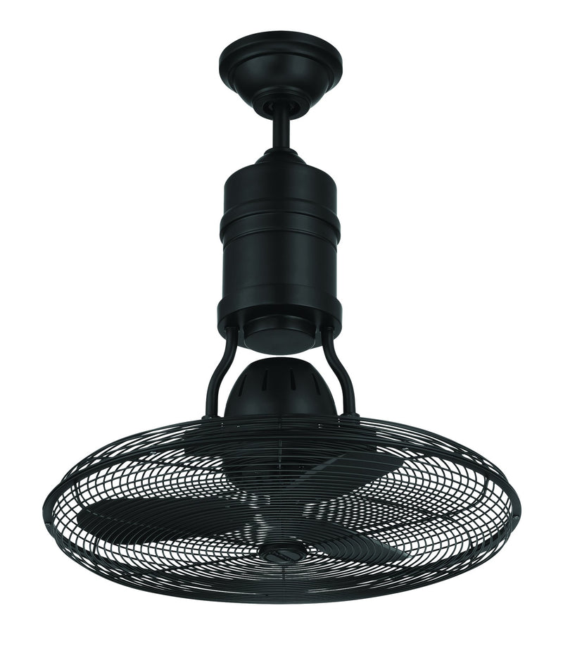 Bellows III 18" 3-Blade Indoor/Outdoor Ceiling Fan in Flat Black