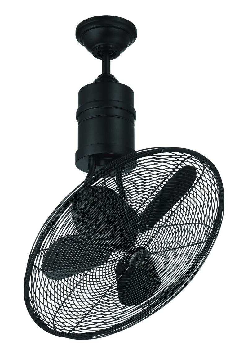 Bellows III 18" 3-Blade Indoor/Outdoor Ceiling Fan in Flat Black