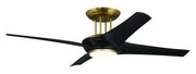 Cam 54" 4-Blade Ceiling Fan in Flat Black/Satin Brass