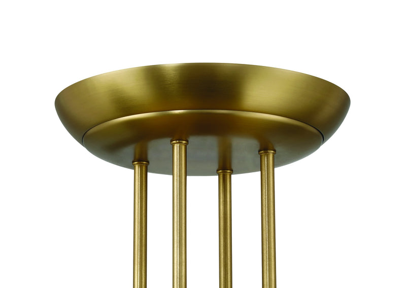 Cam 54" 4-Blade Ceiling Fan in Flat Black/Satin Brass