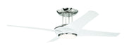Cam 54" 4-Blade Ceiling Fan in White/Polished Nickel