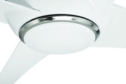 Cam 54" 4-Blade Ceiling Fan in White/Polished Nickel