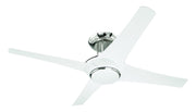 Cam 54" 4-Blade Ceiling Fan in White/Polished Nickel