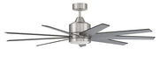 Champion 60" 9-Blade Ceiling Fan in Brushed Polished Nickel