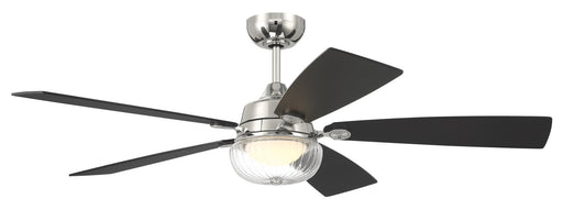 Chandler 52" 5-Blade Ceiling Fan in Polished Nickel