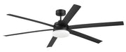 Chilz 72" 6-Blade Indoor/Outdoor Smart Ceiling Fan in Flat Black