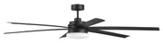 Chilz 72" 6-Blade Indoor/Outdoor Smart Ceiling Fan in Flat Black